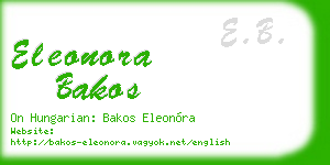 eleonora bakos business card