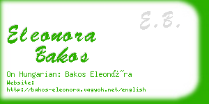 eleonora bakos business card